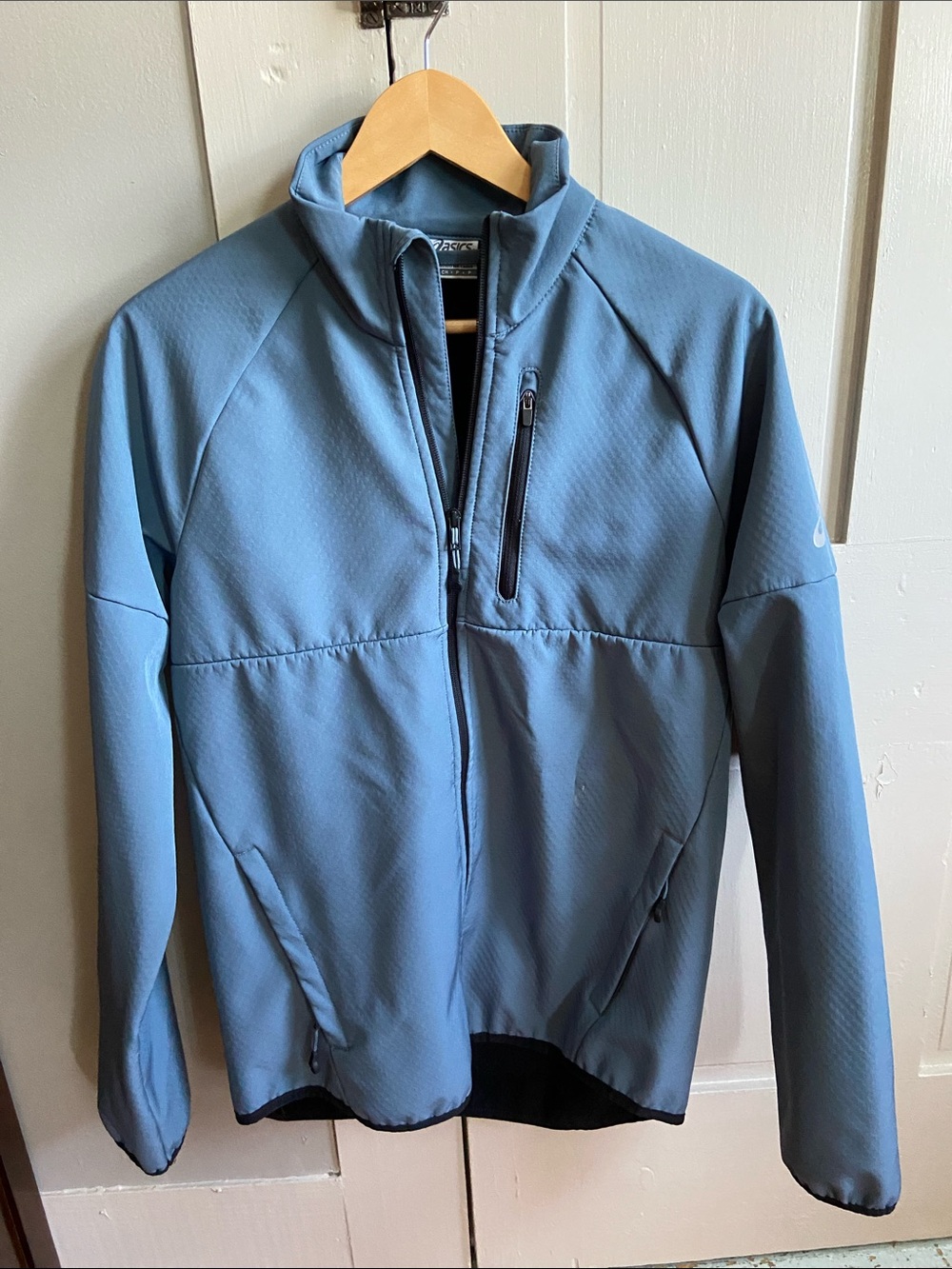 Asics Light Blue Men's Performance Half-Zip Jacket